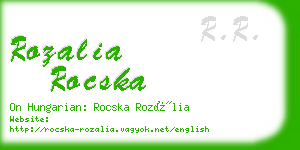 rozalia rocska business card
